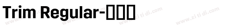 Trim Regular字体转换